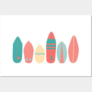 Retro Surfboards Posters and Art